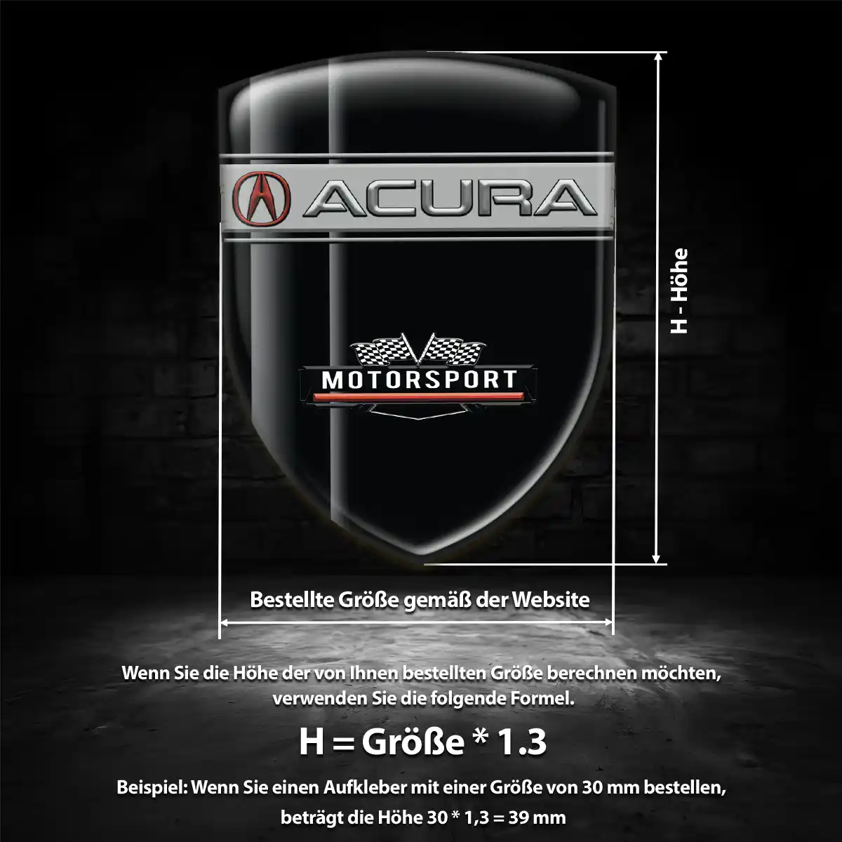 Acura Emblem Wappen Auto Hochwertiges Harz