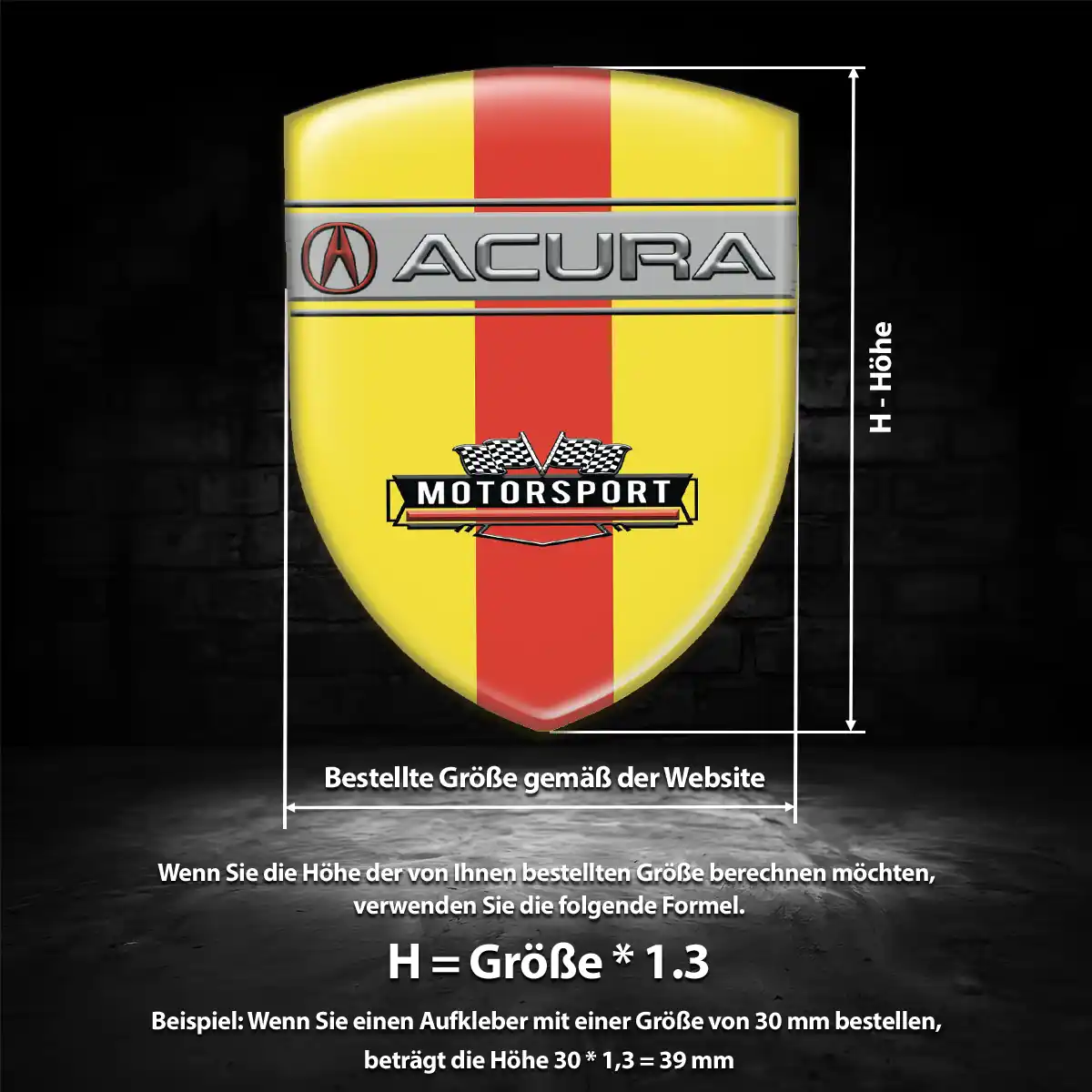 Acura Emblem Wappen Hochwertiges Harz