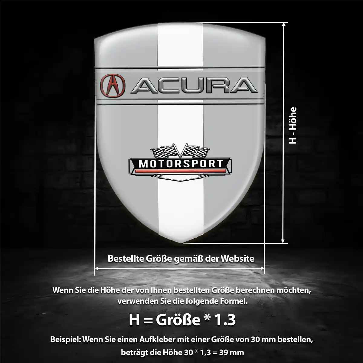 Acura Emblem Wappen Limitierte Auflage