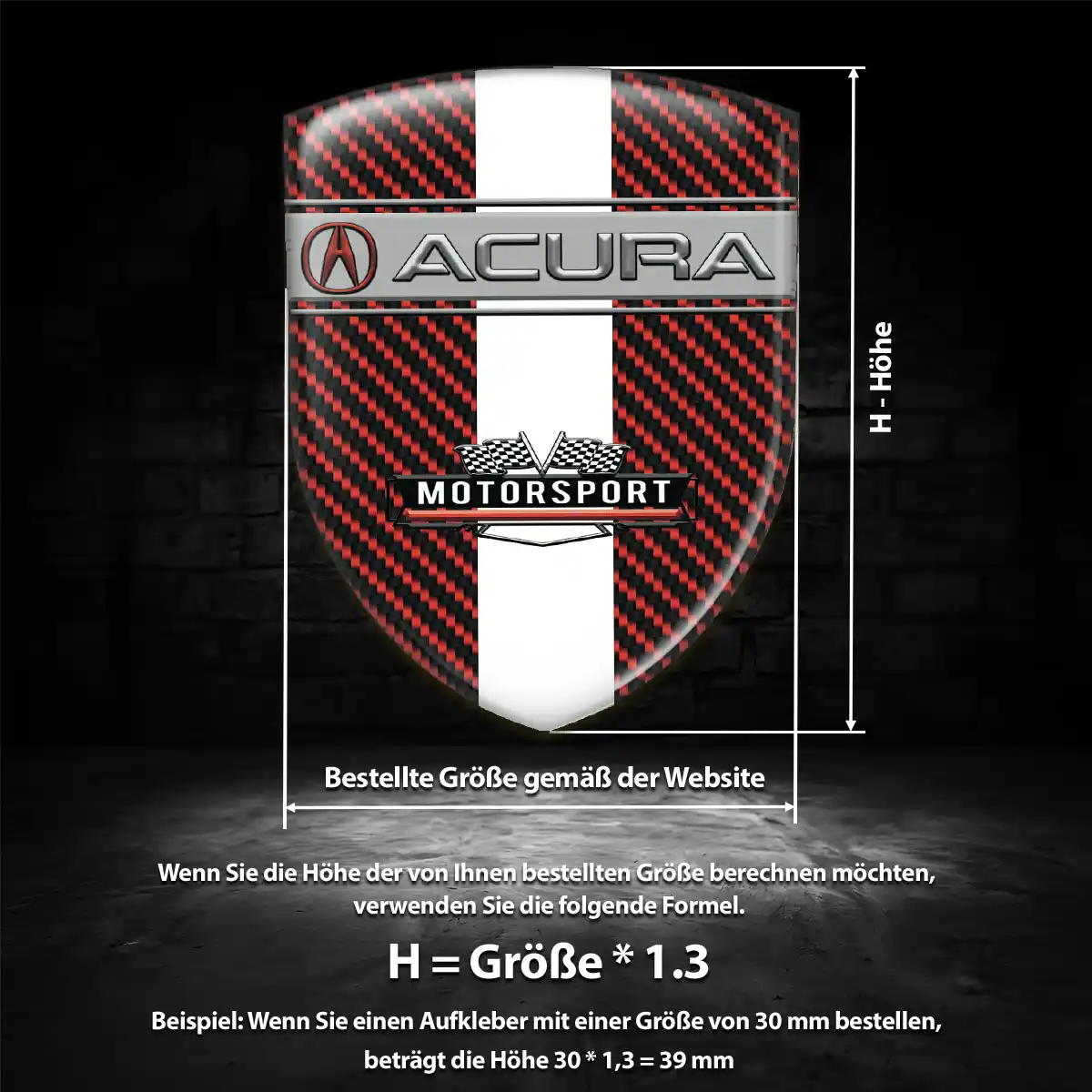 Acura Emblem Wappen Luxus-Edition