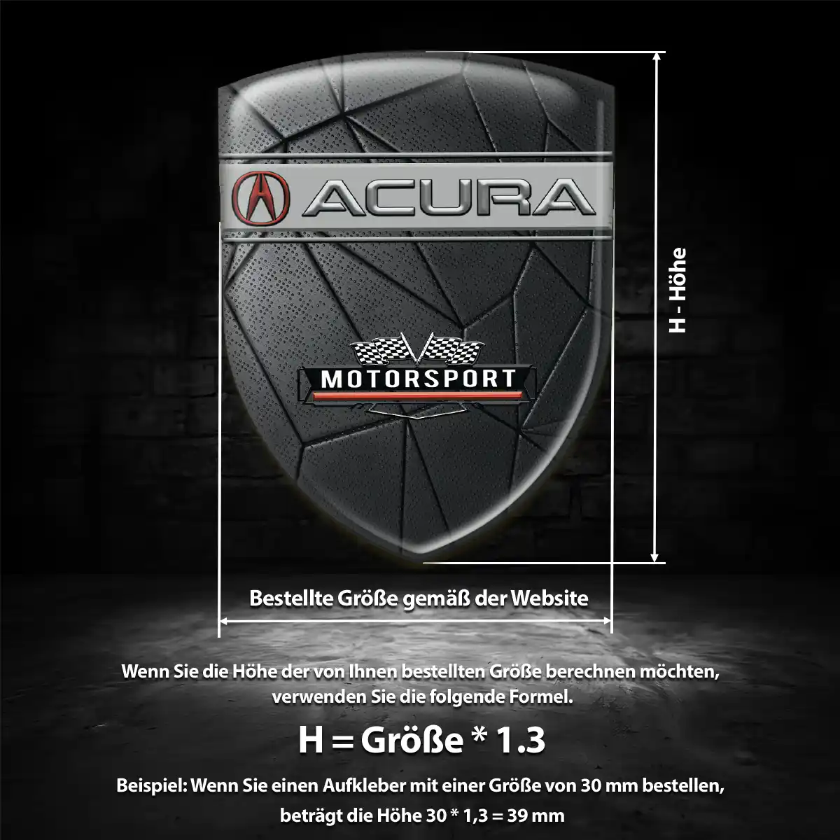 Acura Emblem Wappen Premium-Edition