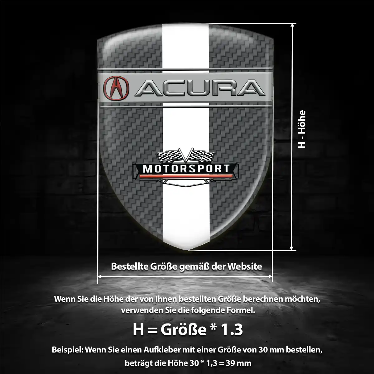 Acura Emblem Wappen Premiumqualität