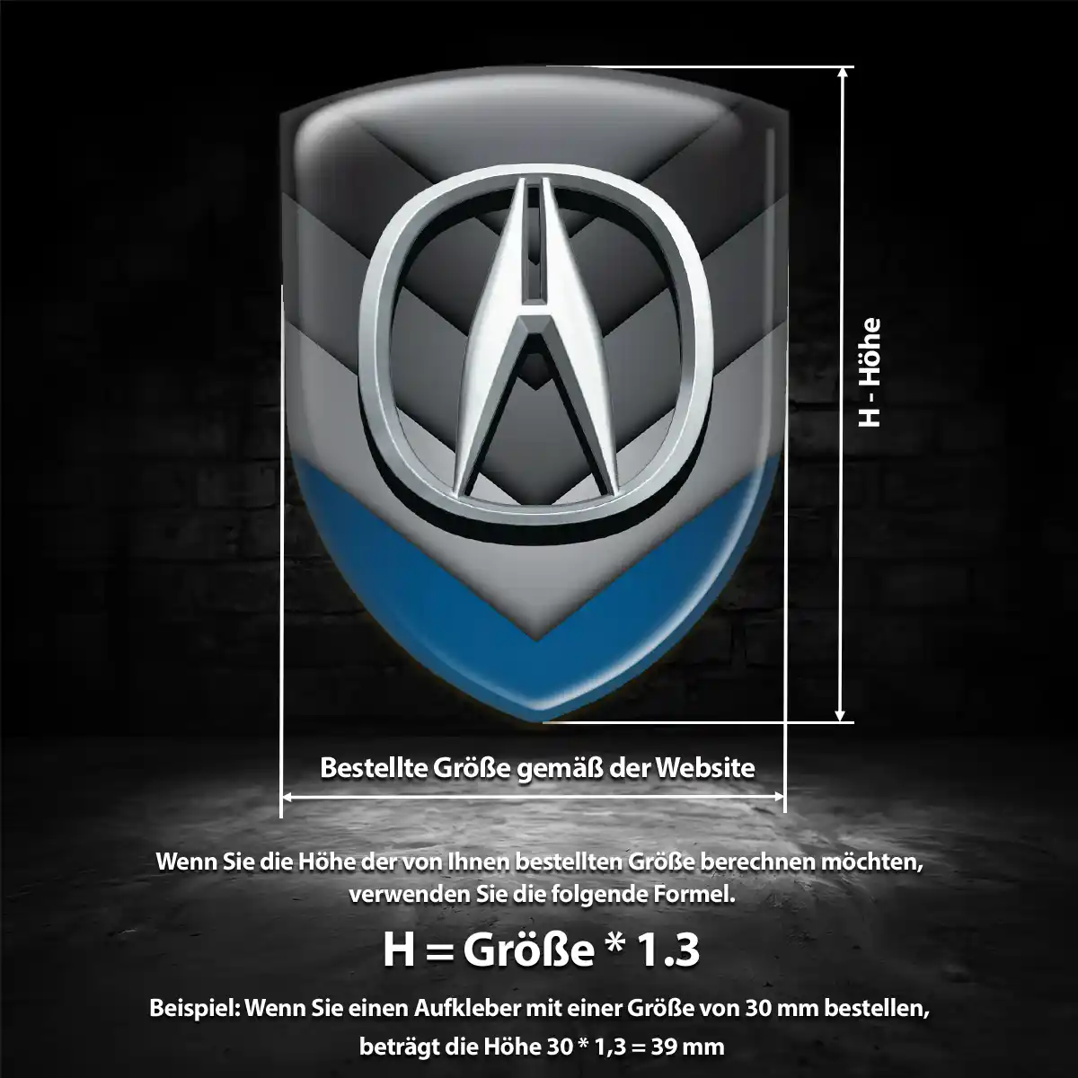 Acura Emblem Wappen Stilvolles Design