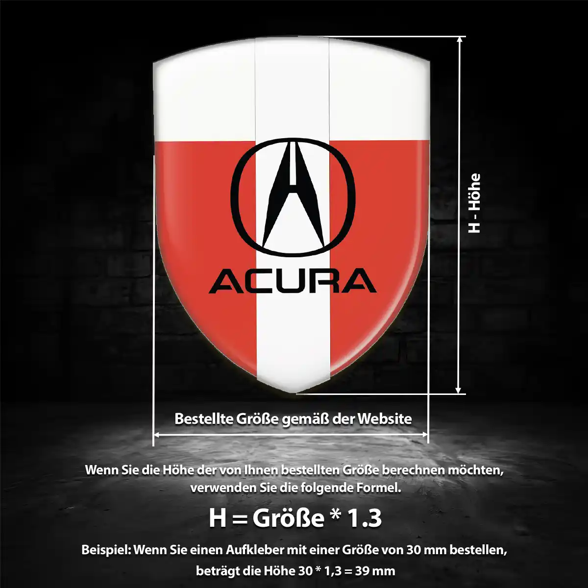 Acura Embleme Auto Hohe Qualität