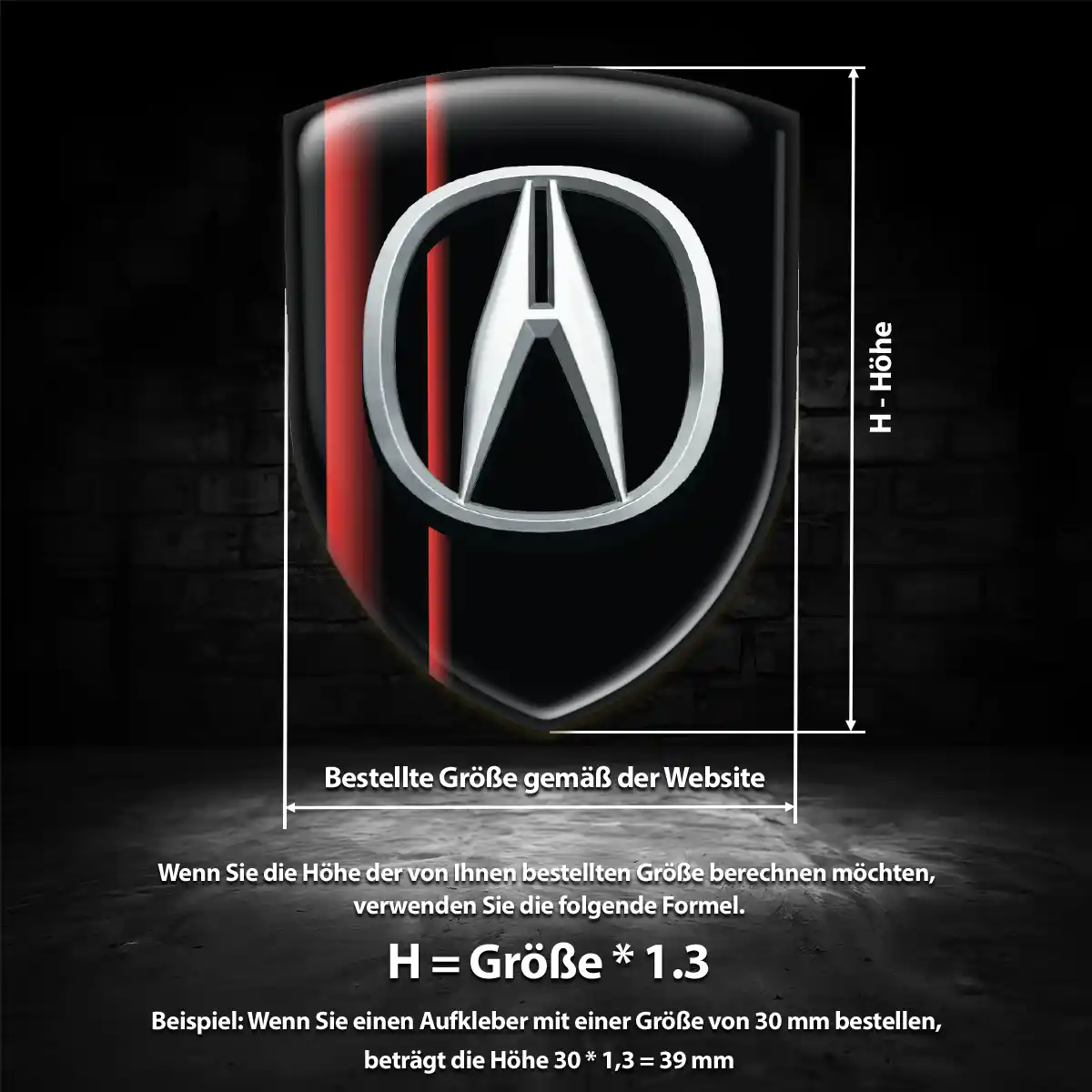 Acura Embleme Silikon Aufkleber Auto Hohe Qualität