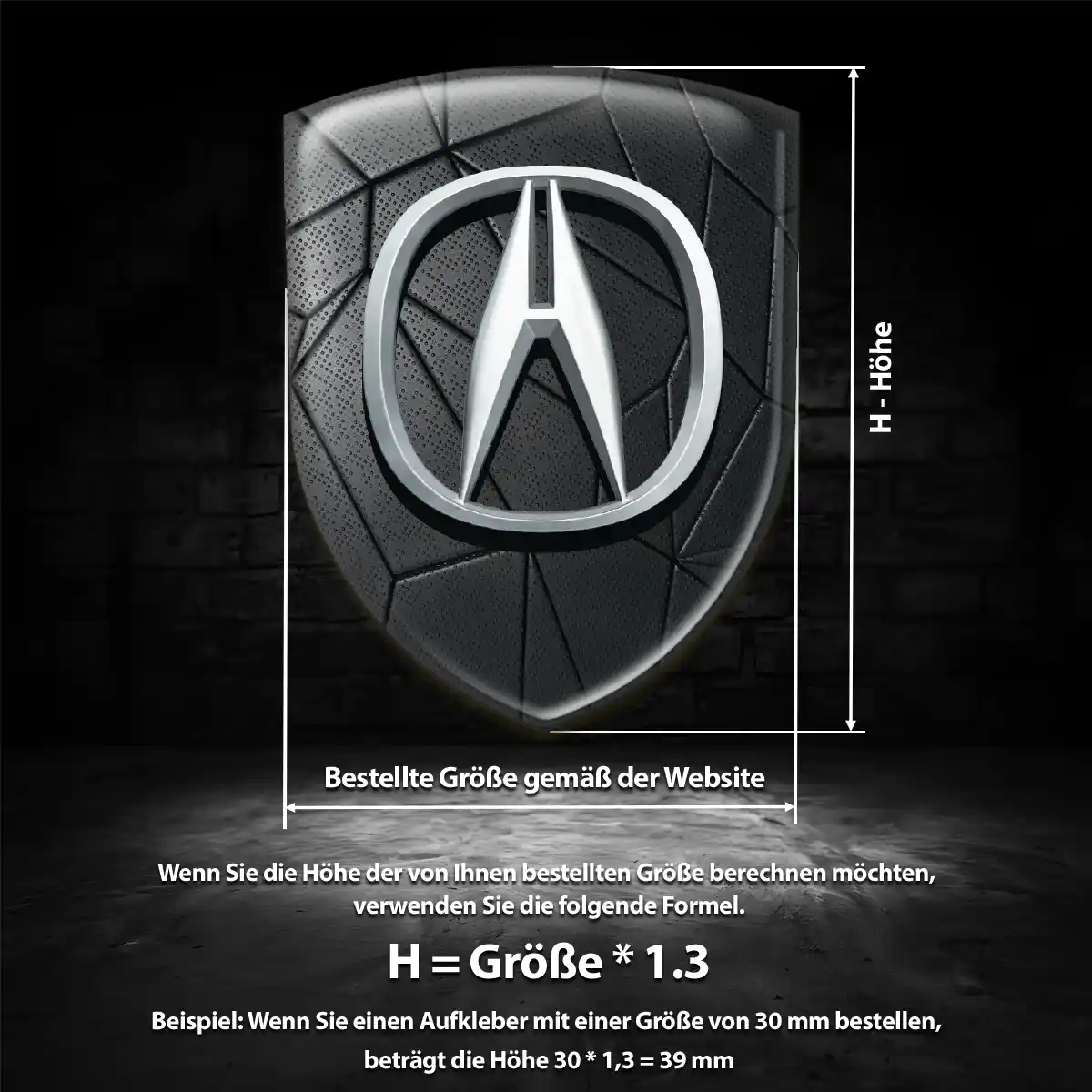 Acura Embleme Silikon Aufkleber Auto Luxus-Edition