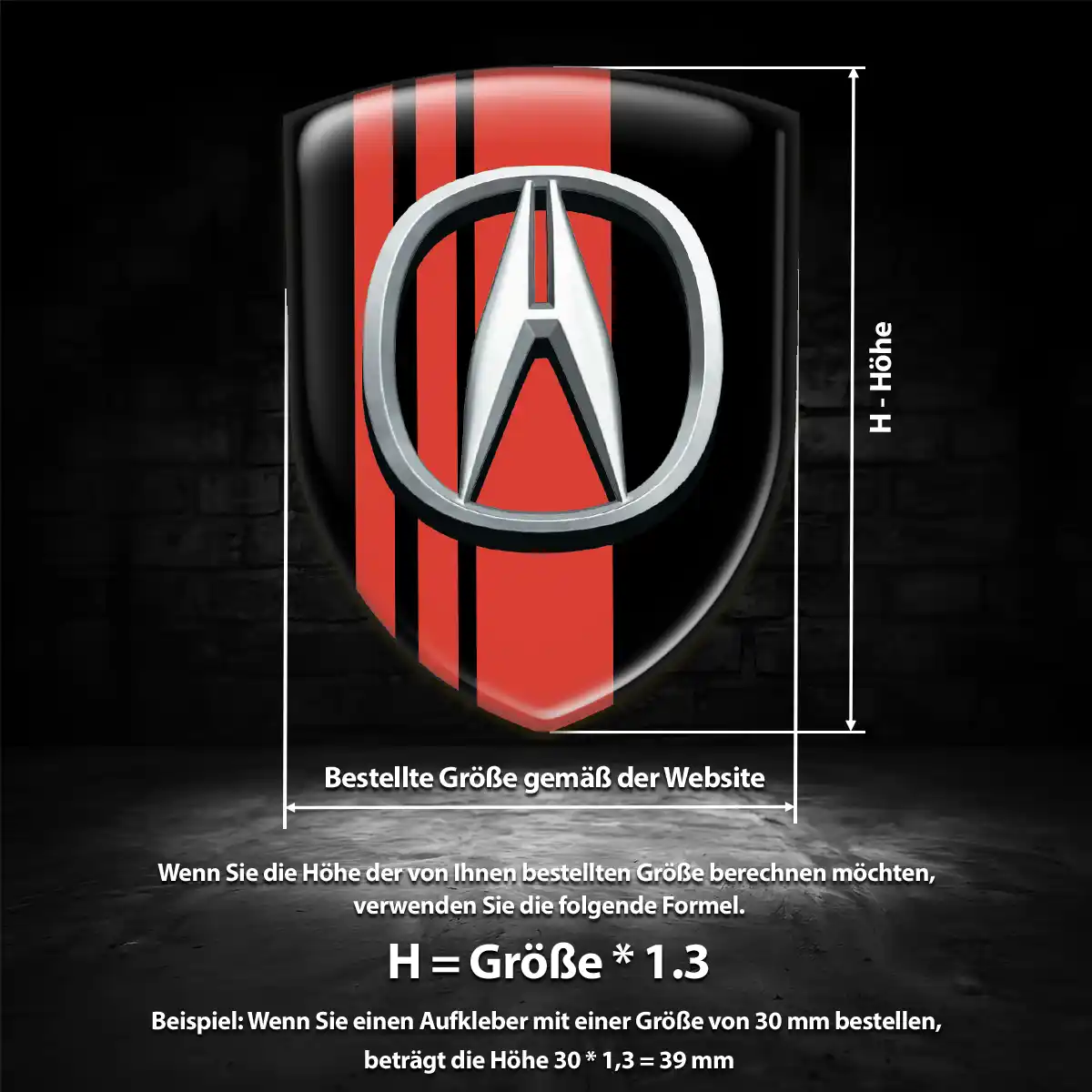 Acura Embleme Silikon Aufkleber Auto Stilvolles Design