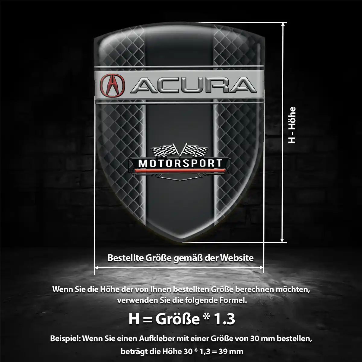 Acura Embleme Silikon Aufkleber Hohe Qualität