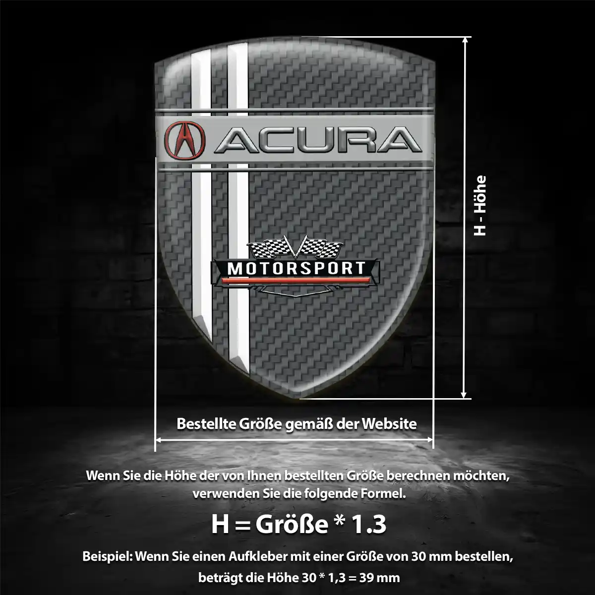 Acura Embleme Tuningfahrzeug