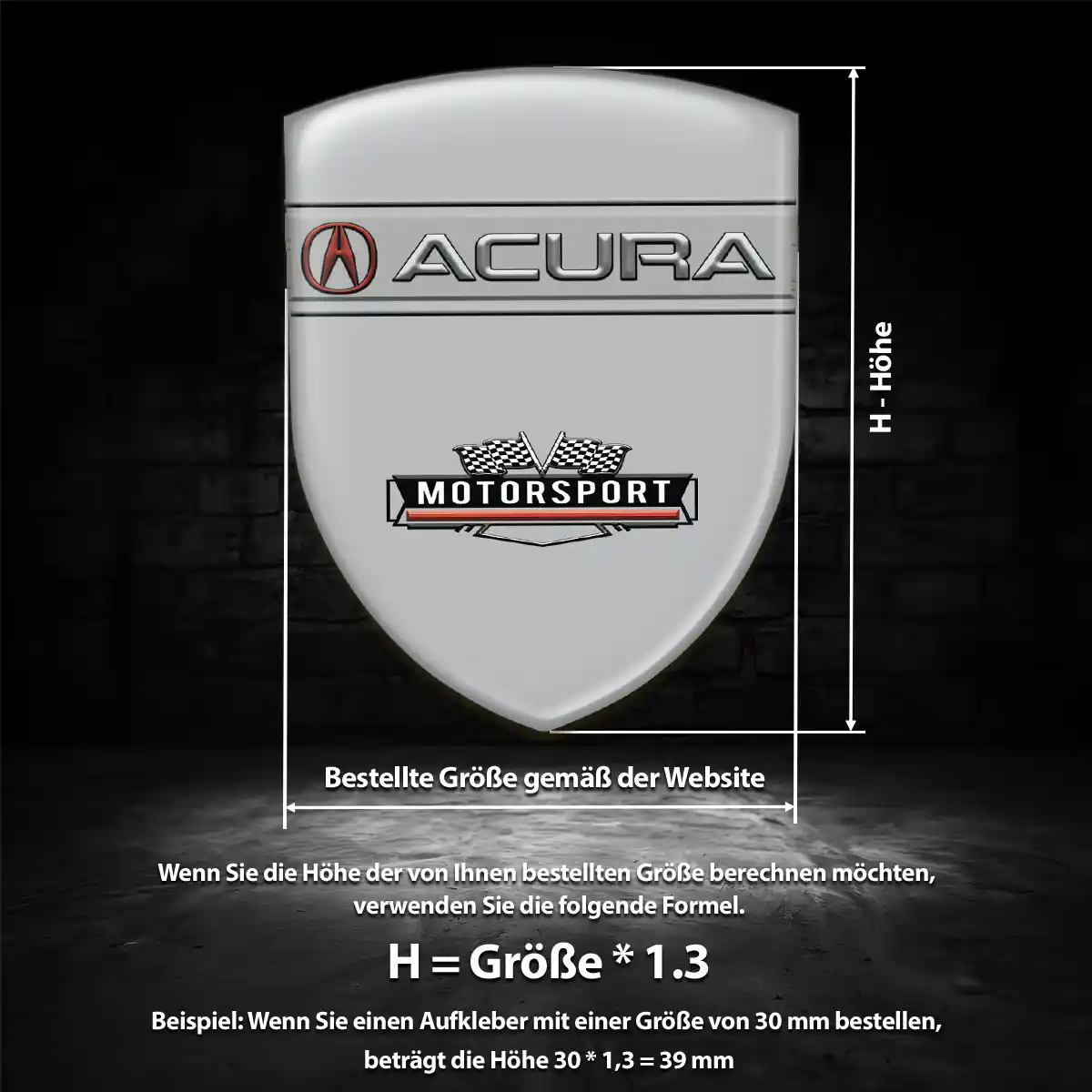 Acura Silikon Aufkleber Auto Exterieurdesign