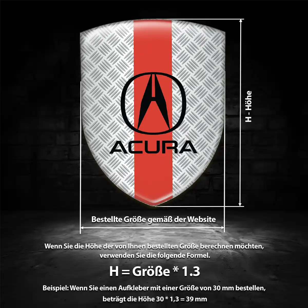 Acura Silikon Aufkleber Auto Hohe Qualität