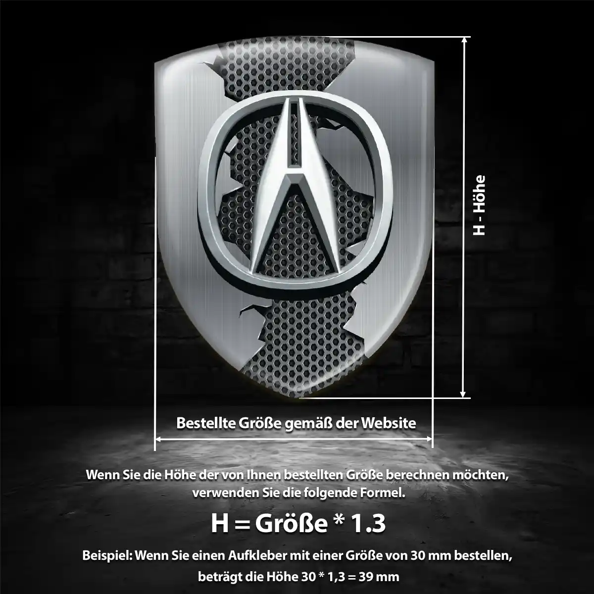 Acura Silikon Aufkleber Auto Stilvolles Design