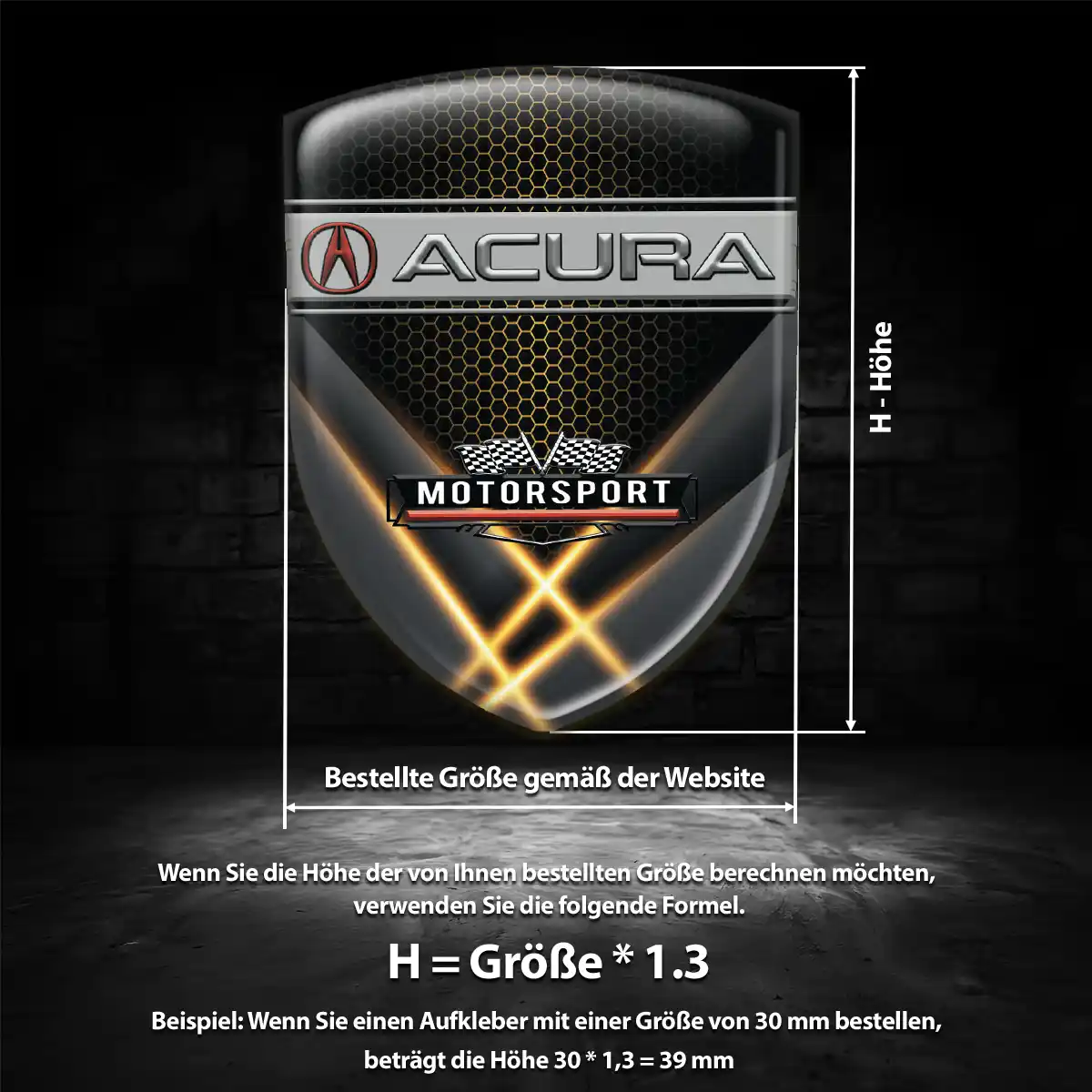 Acura Silikon Aufkleber Embleme Auto Exterieurdesign