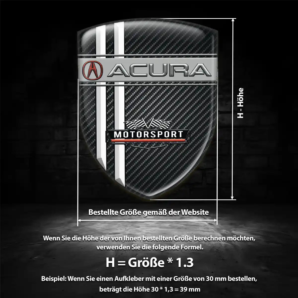 Acura Silikon Aufkleber Embleme Auto Interieurdesign
