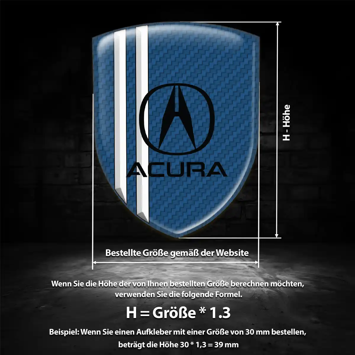 Acura Silikon Aufkleber Embleme Auto Luxus-Edition