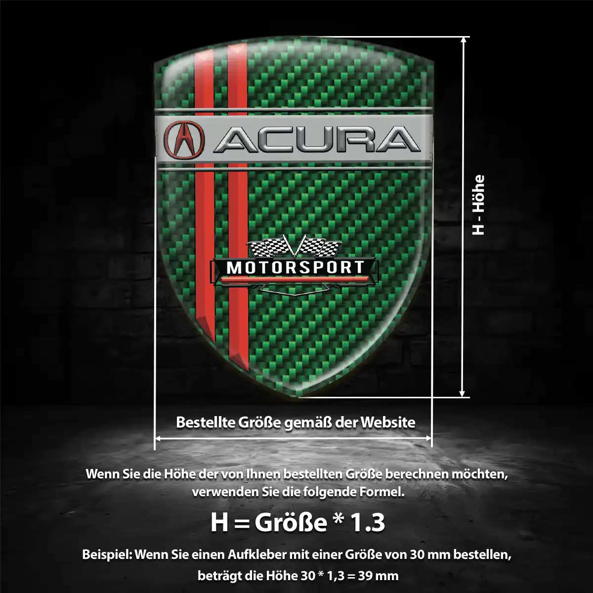 Acura Silikon Aufkleber Embleme Exterieurdesign