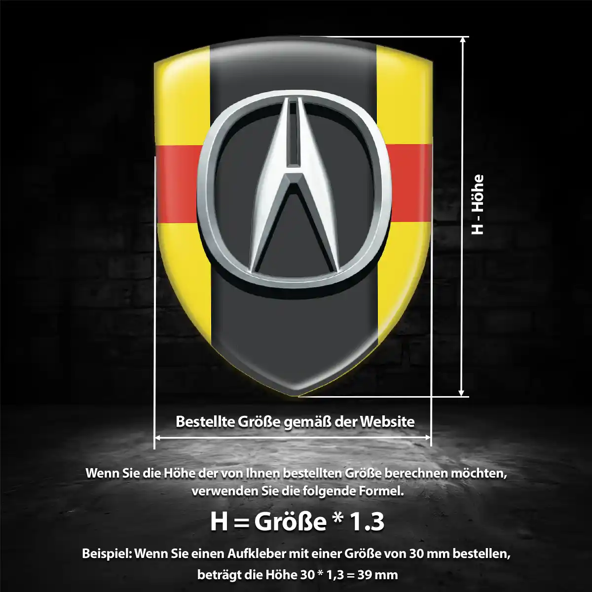 Acura Silikon Aufkleber Embleme Limitierte Auflage
