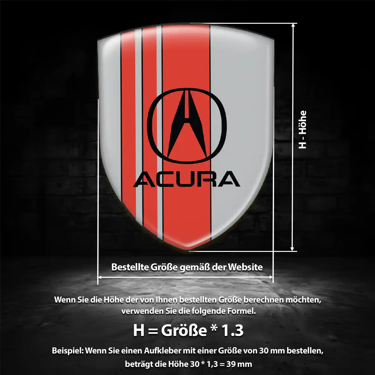Acura Silikon Aufkleber Embleme Luxus-Edition