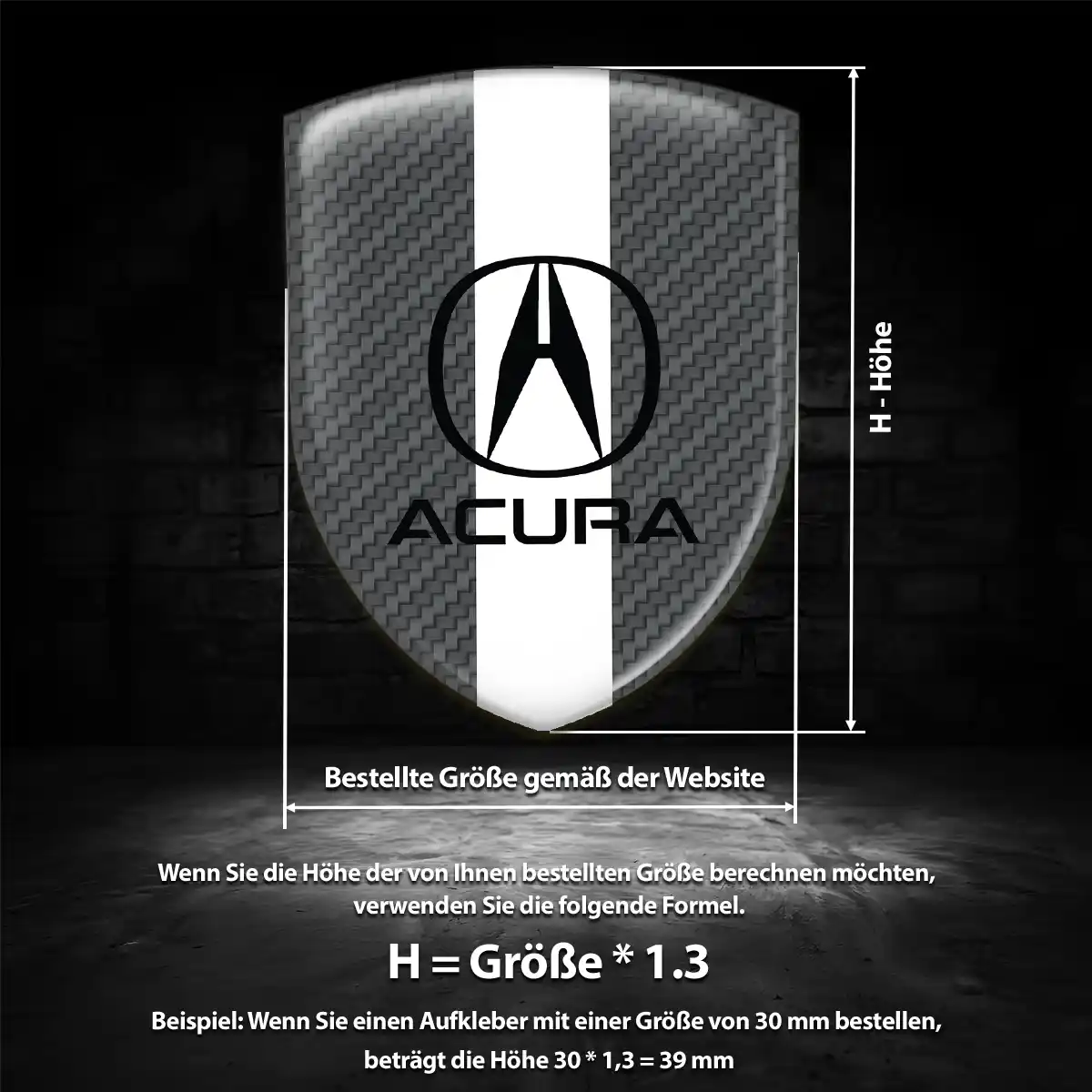 Acura Silikon Aufkleber Limitierte Auflage