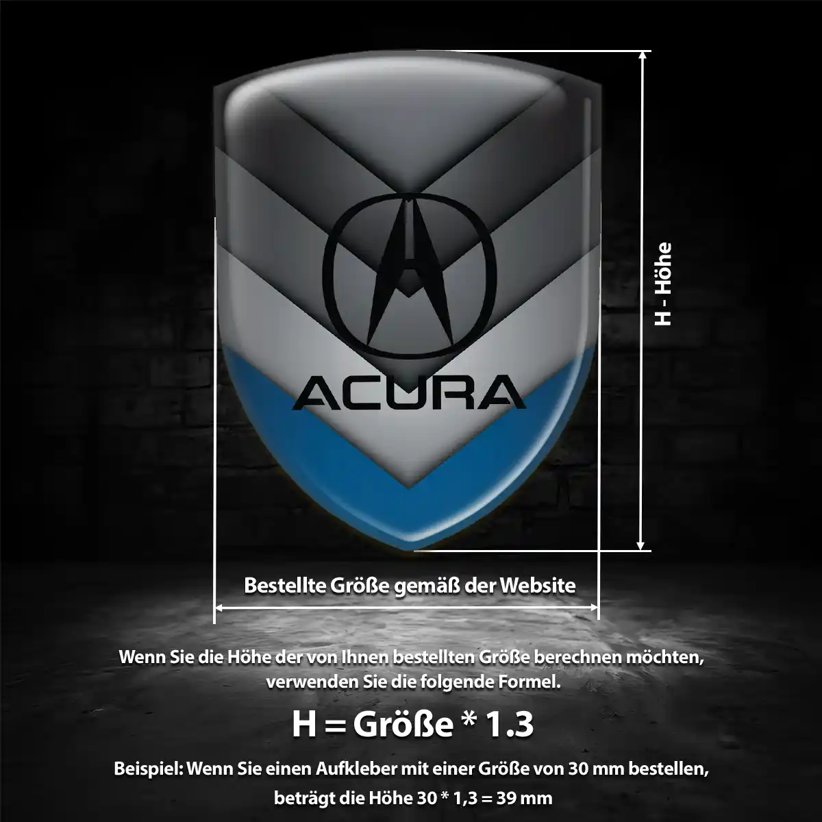 Acura Silikon Aufkleber Luxus-Edition
