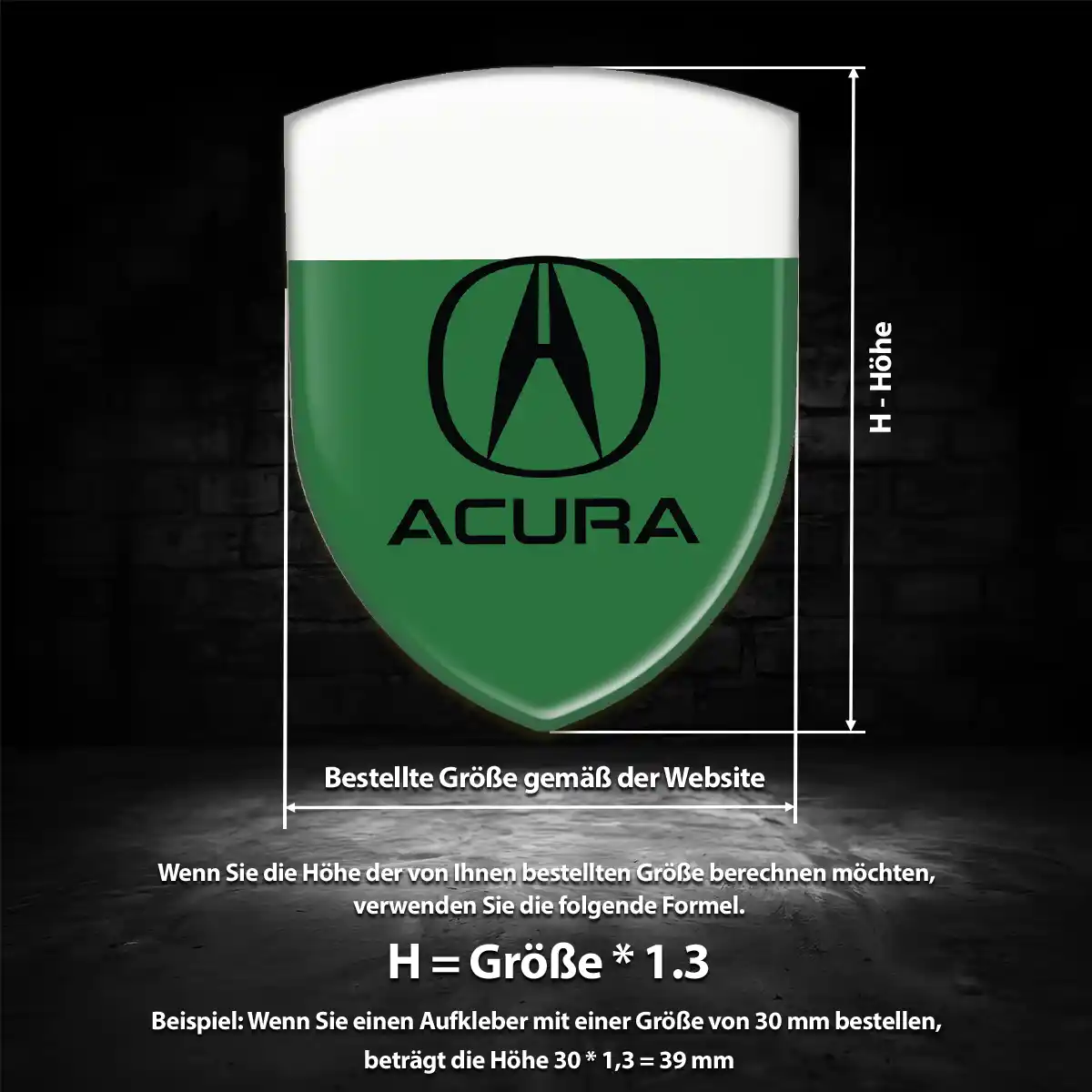 Acura Silikon Aufkleber Wappen Auto Hohe Qualität