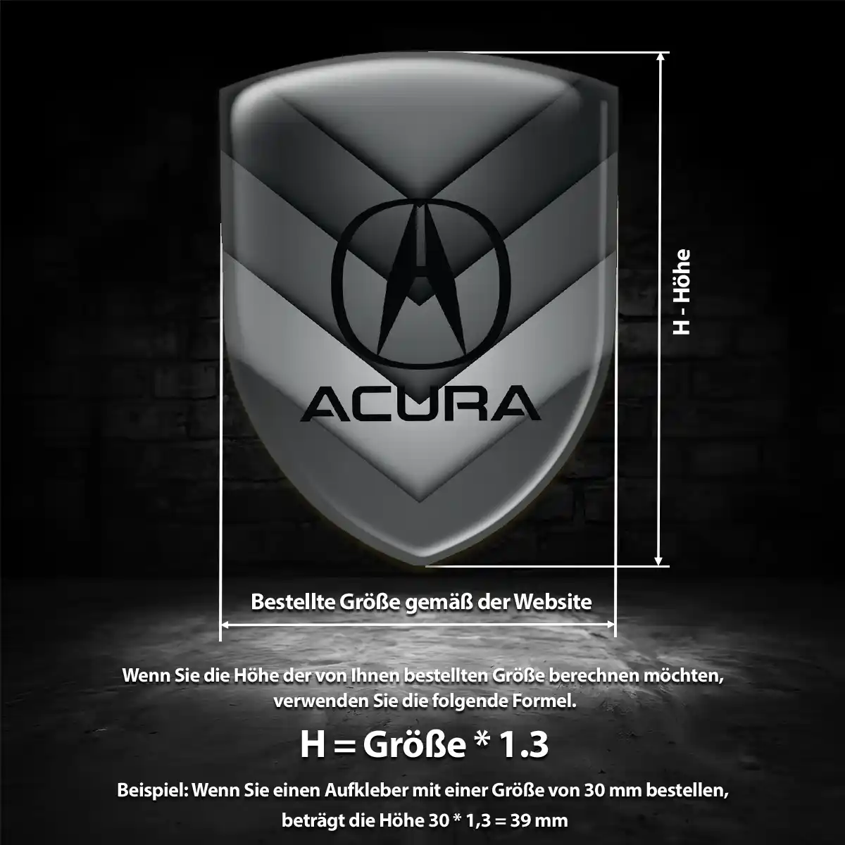 Acura Wappen Aufkleber Auto Exterieurdesign