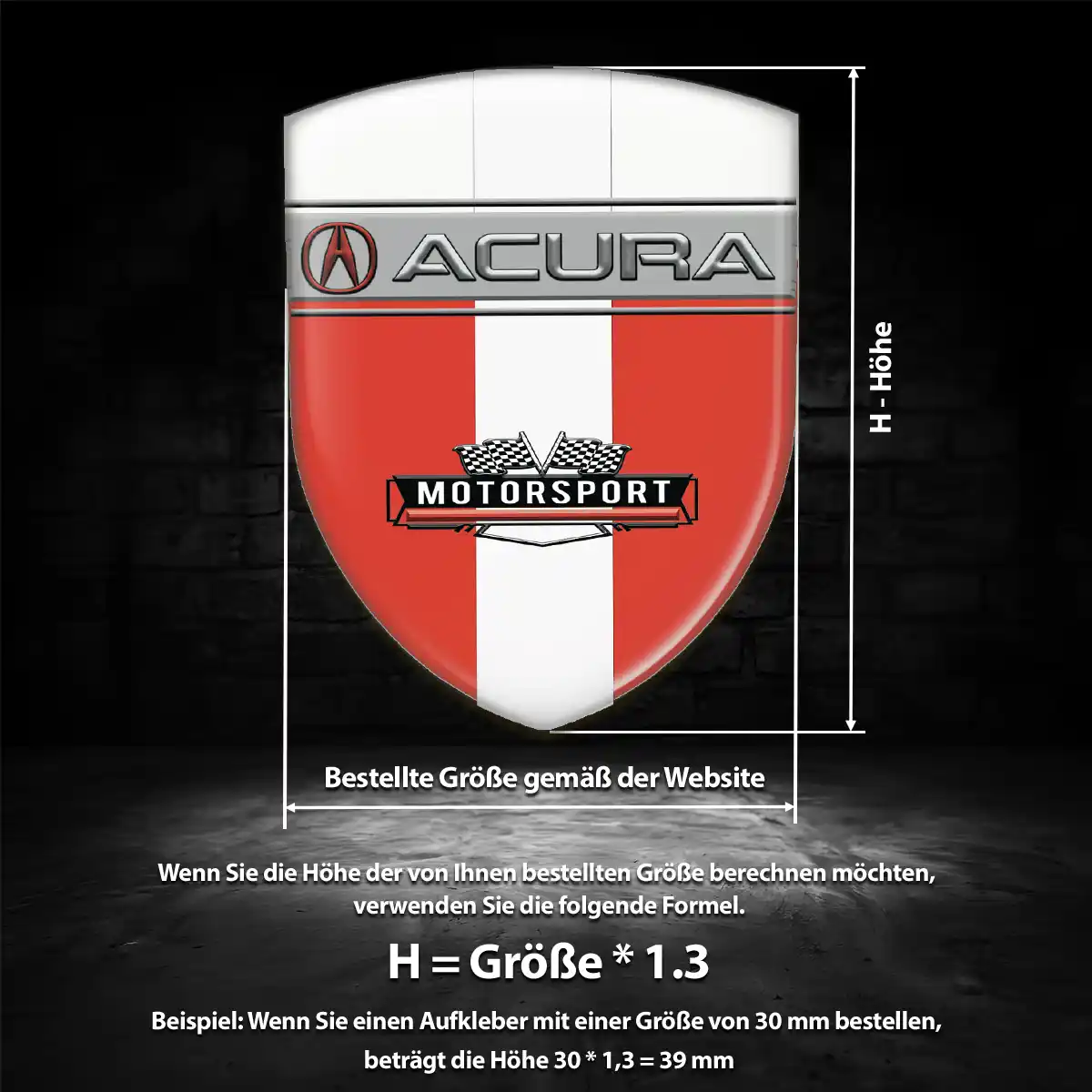 Acura Wappen Aufkleber Auto Hohe Qualität