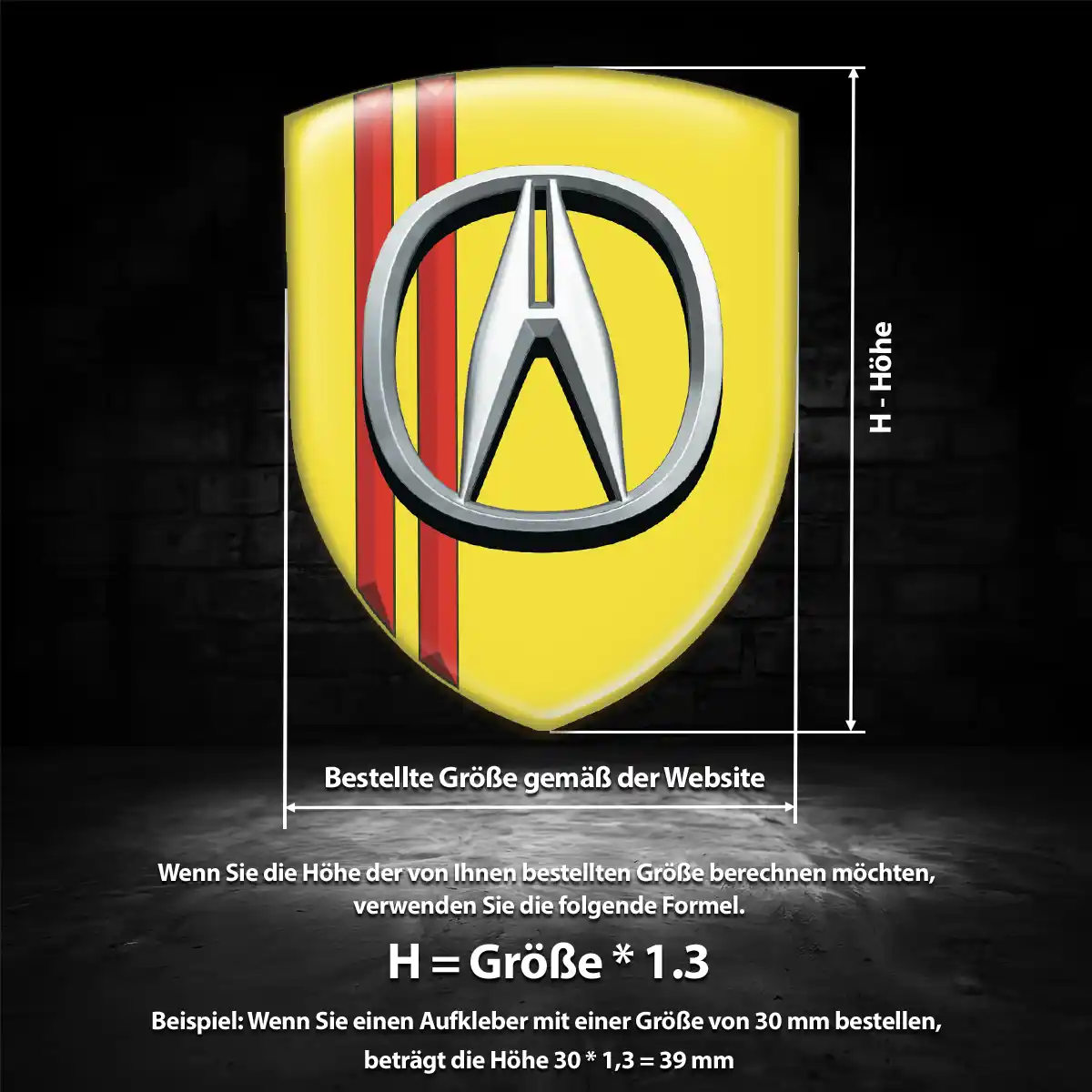 Acura Wappen Aufkleber Auto Interieurdesign