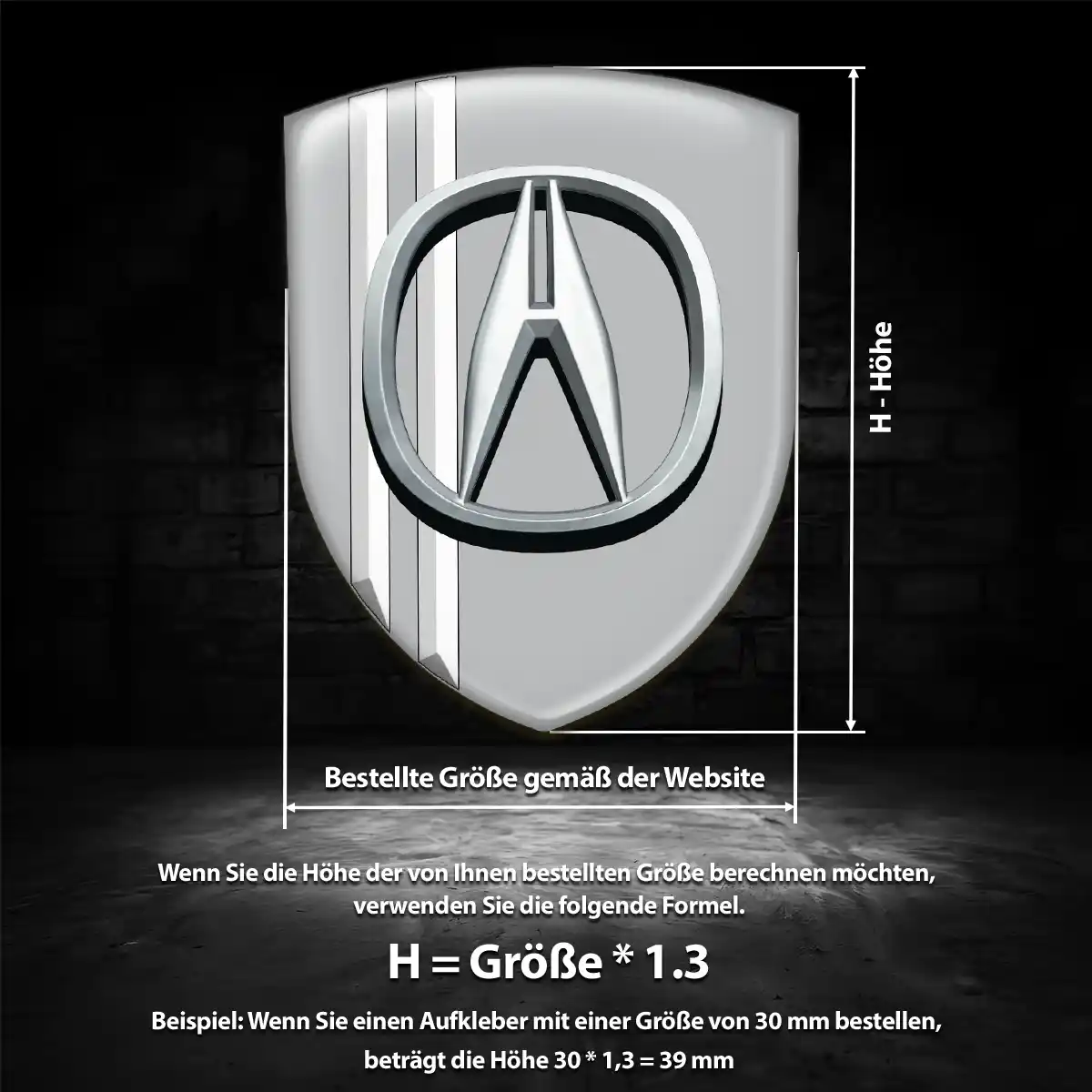 Acura Wappen Aufkleber Auto Limitierte Auflage