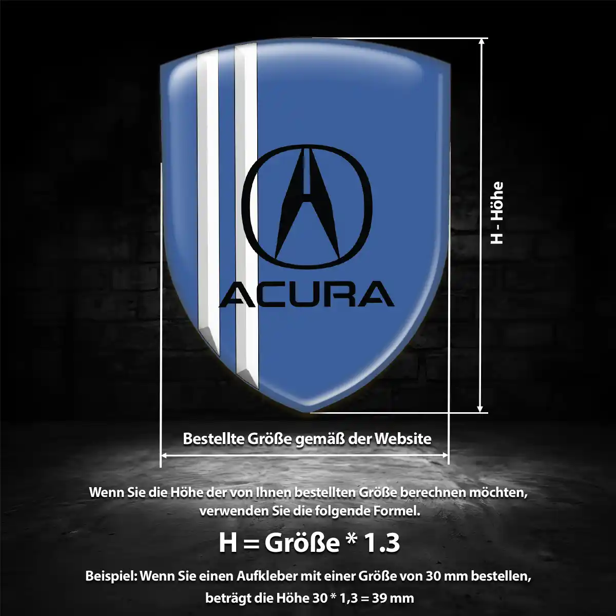 Acura Wappen Aufkleber Auto Luxus-Edition