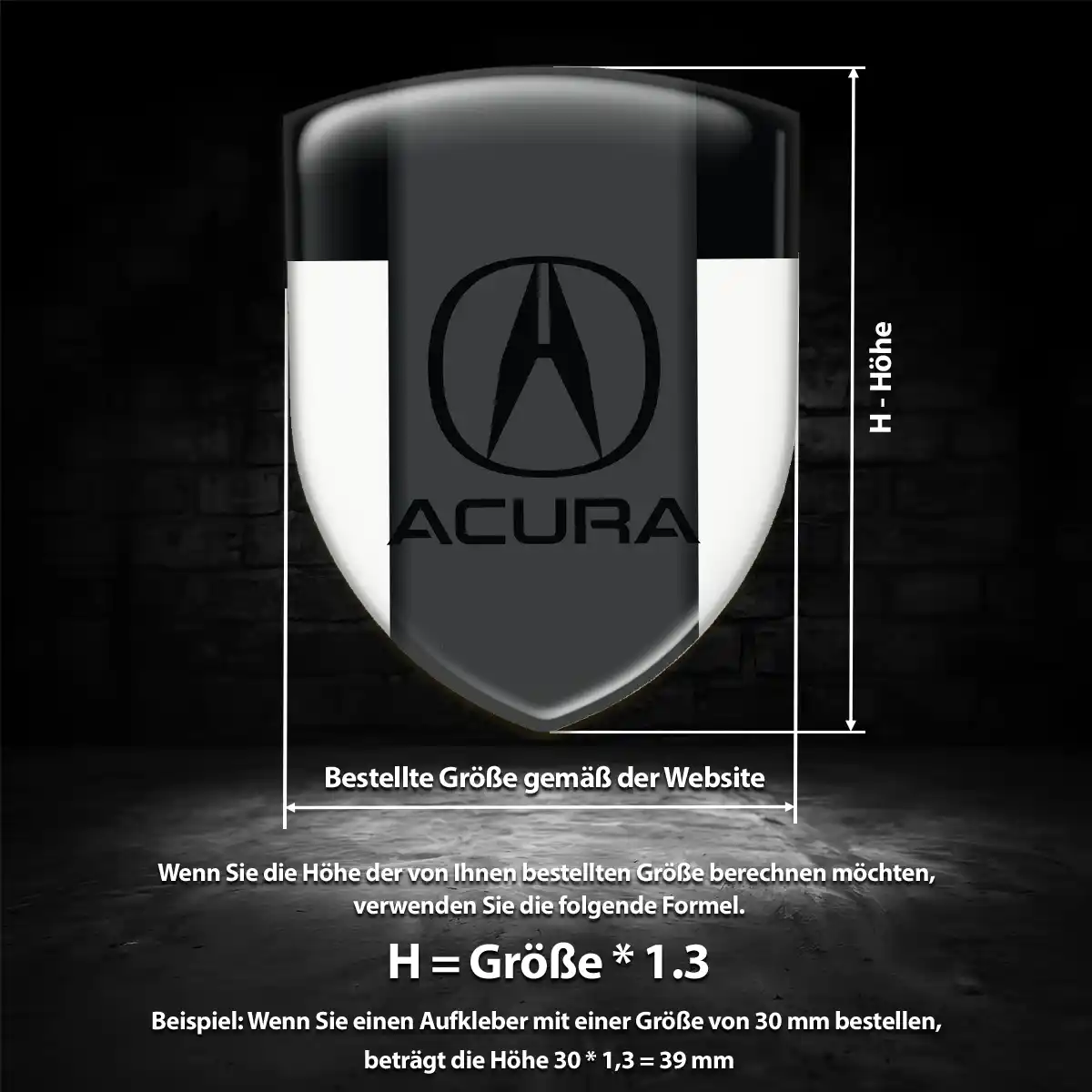 Acura Wappen Aufkleber Auto Premiumqualität