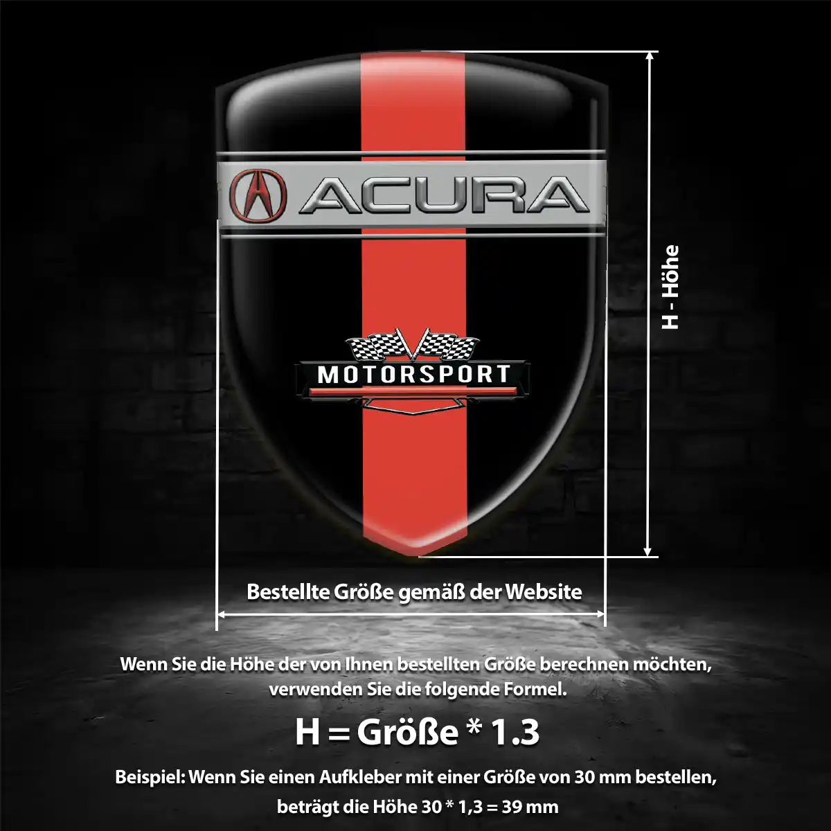 Acura Wappen Aufkleber Auto Stilvolles Design
