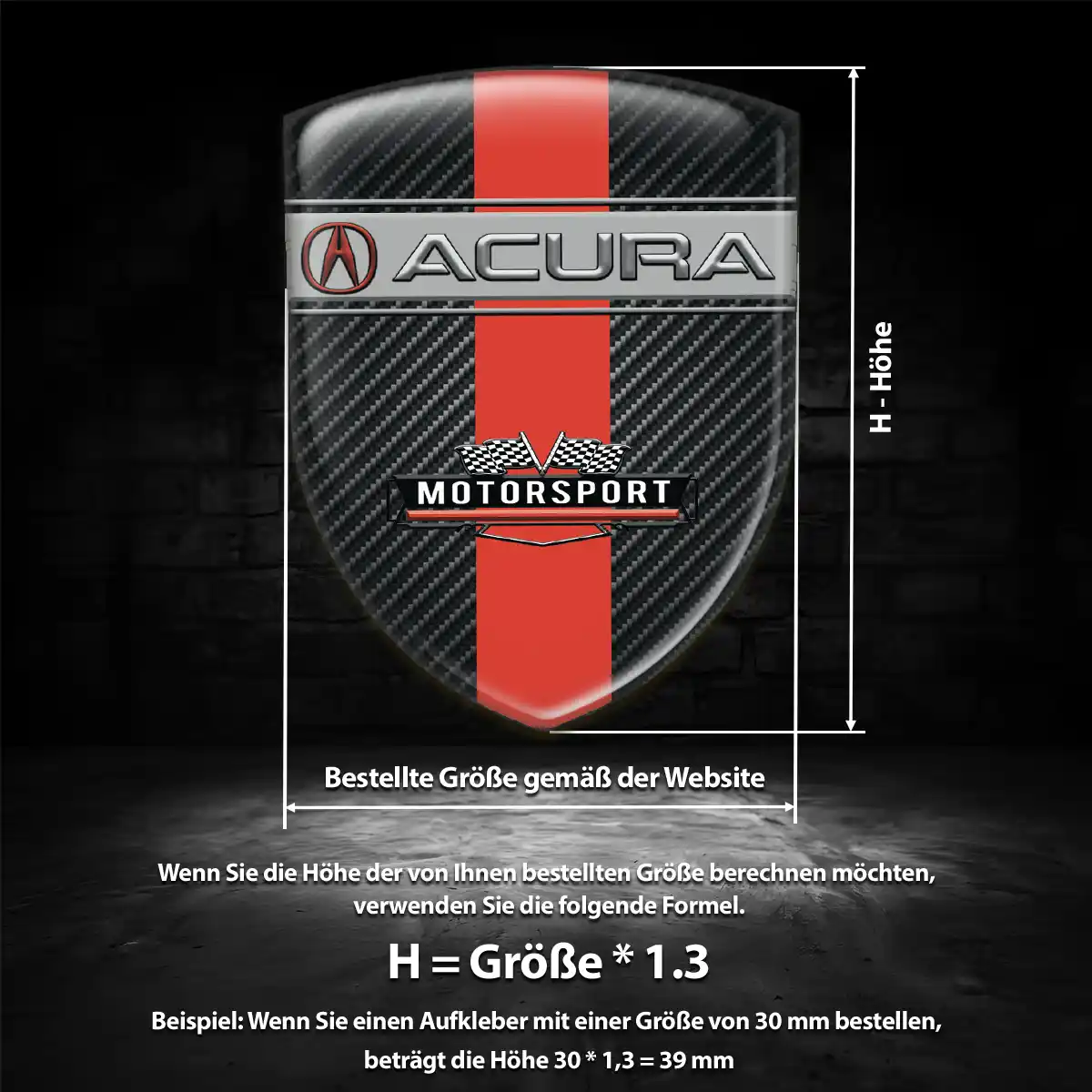 Acura Wappen Aufkleber Emblem Auto Exterieurdesign