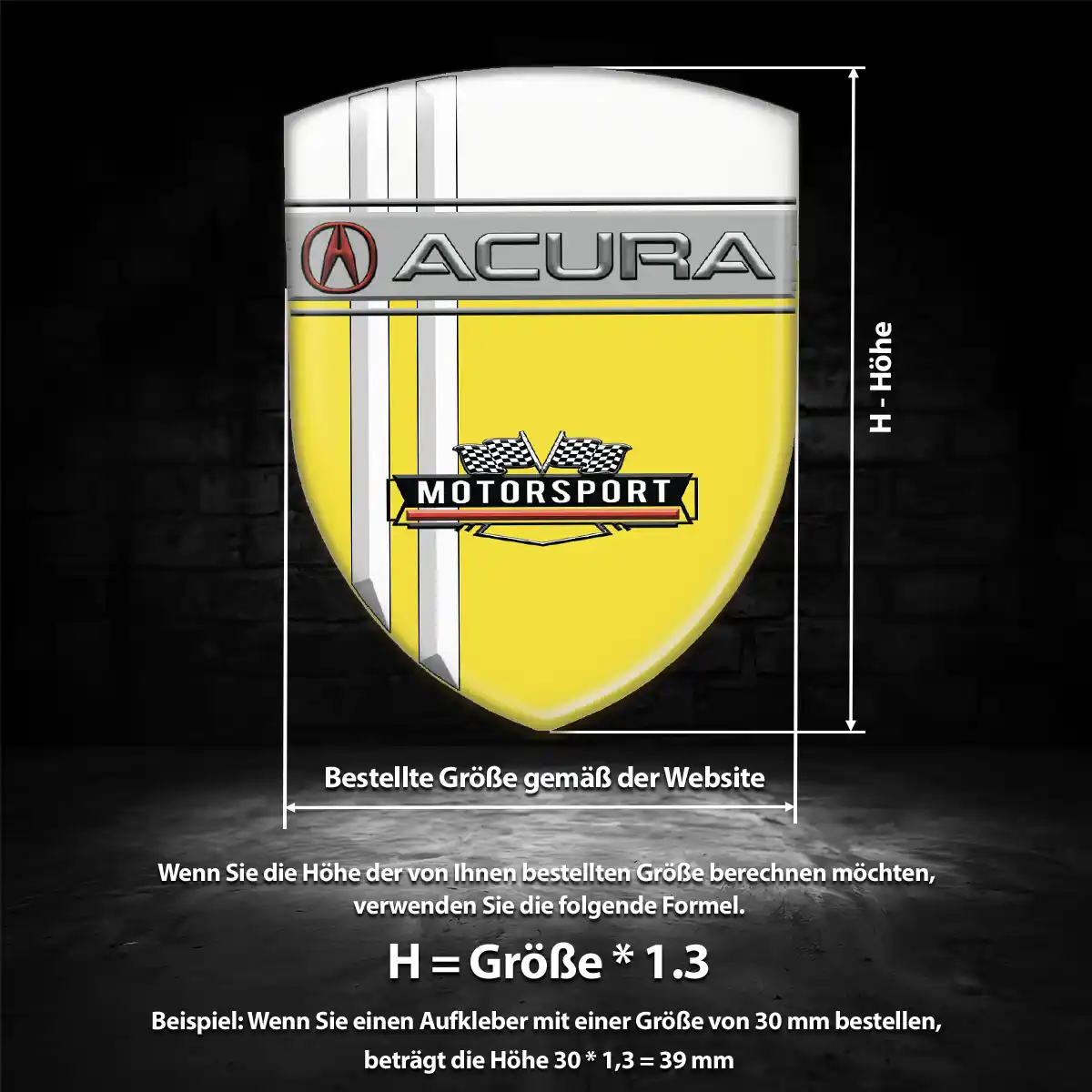 Acura Wappen Aufkleber Emblem Auto Hochwertiges Harz
