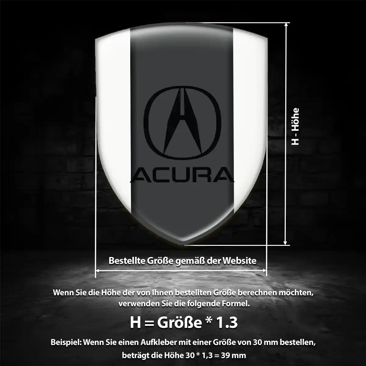 Acura Wappen Aufkleber Emblem Auto Hohe Qualität