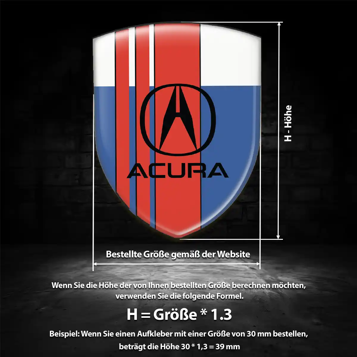 Acura Wappen Aufkleber Emblem Auto Interieurdesign