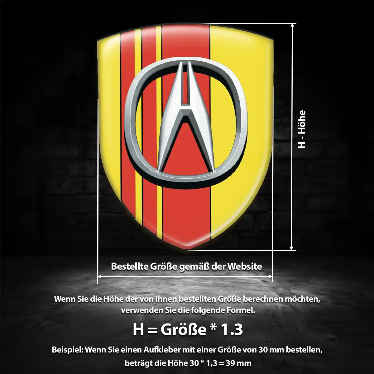 Acura Wappen Aufkleber Emblem Auto Limitierte Auflage