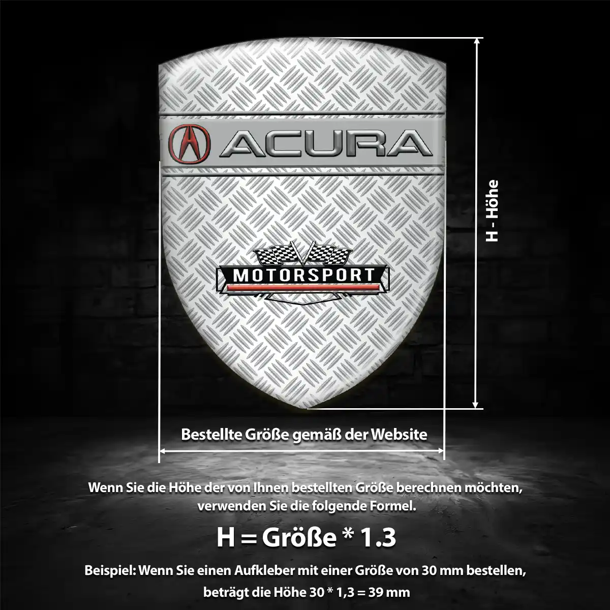 Acura Wappen Aufkleber Emblem Auto Premium-Edition