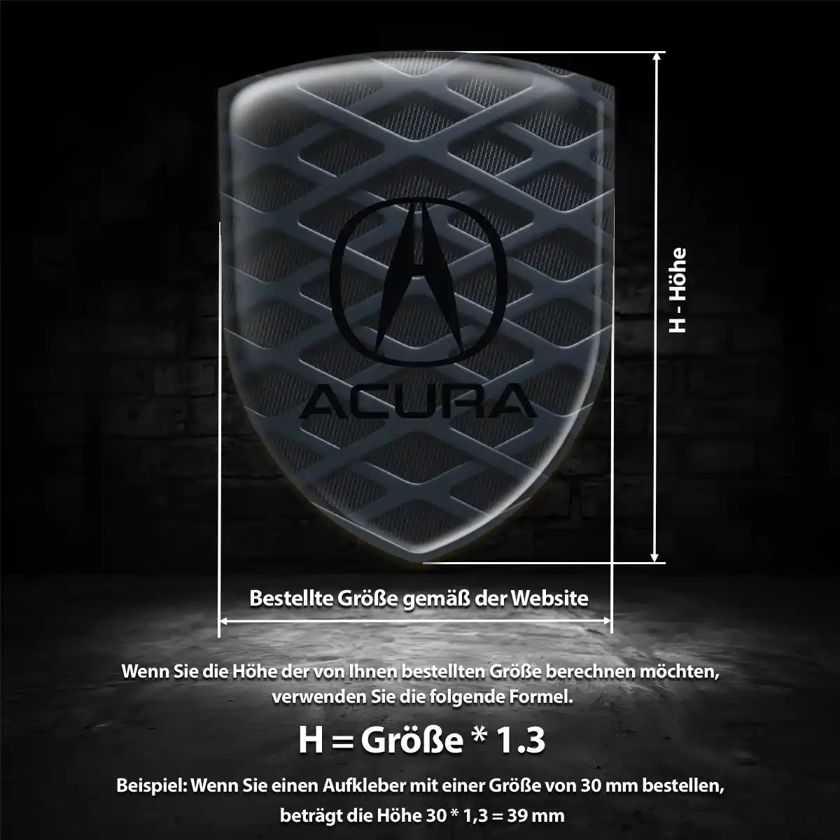 Acura Wappen Aufkleber Emblem Auto Premiumqualität