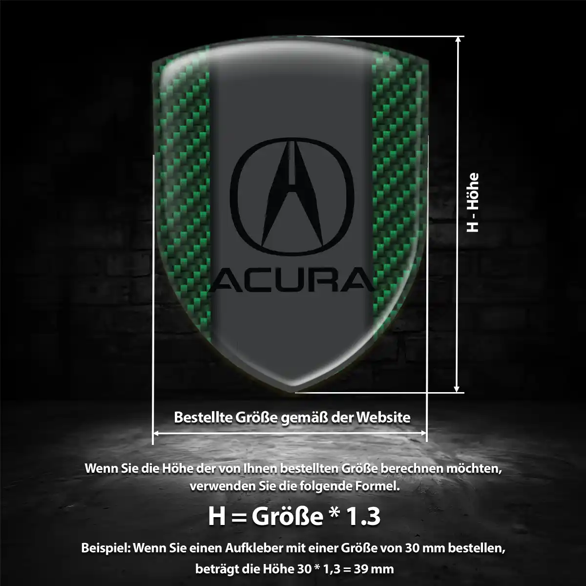 Acura Wappen Aufkleber Emblem Hohe Qualität