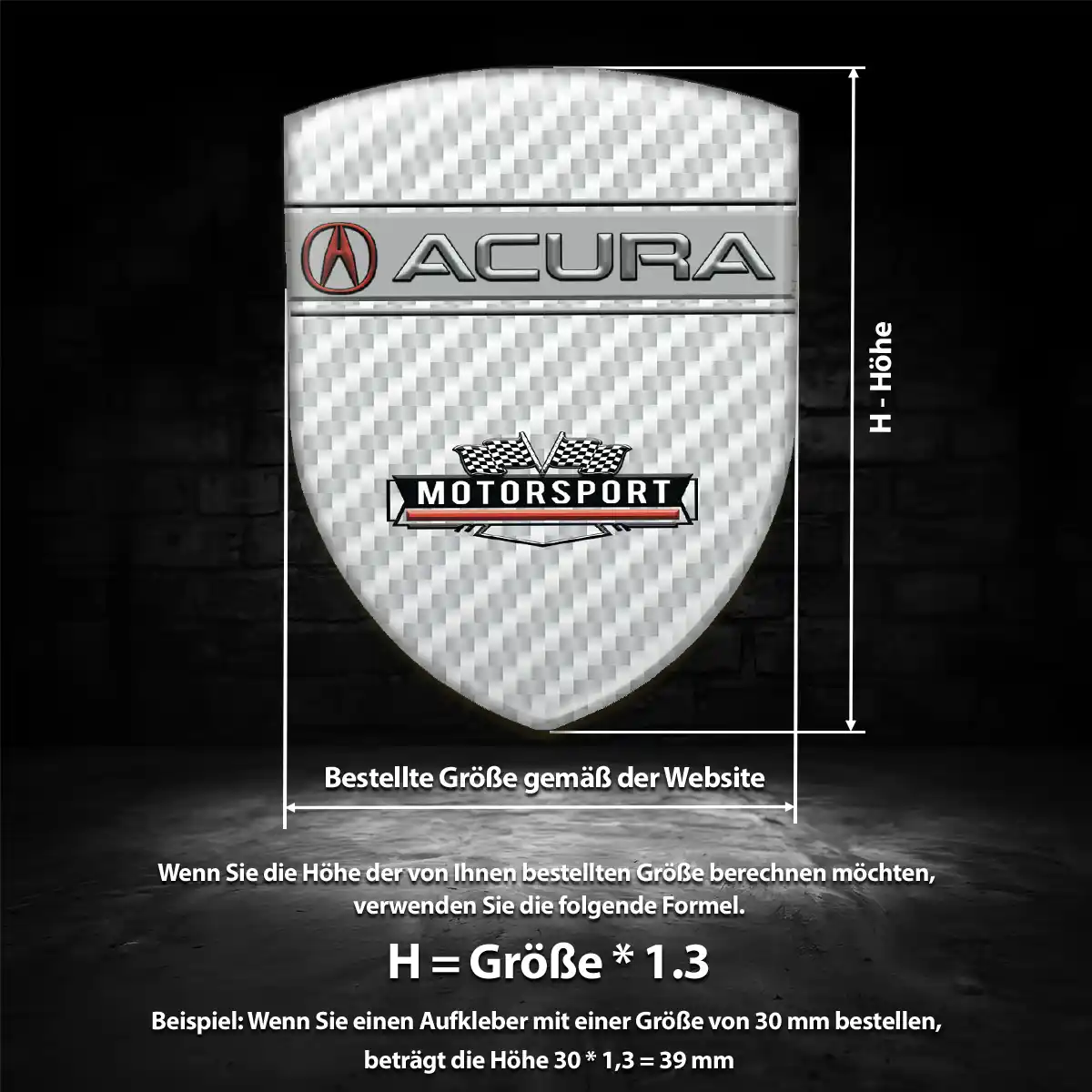 Acura Wappen Aufkleber Stilvolles Design