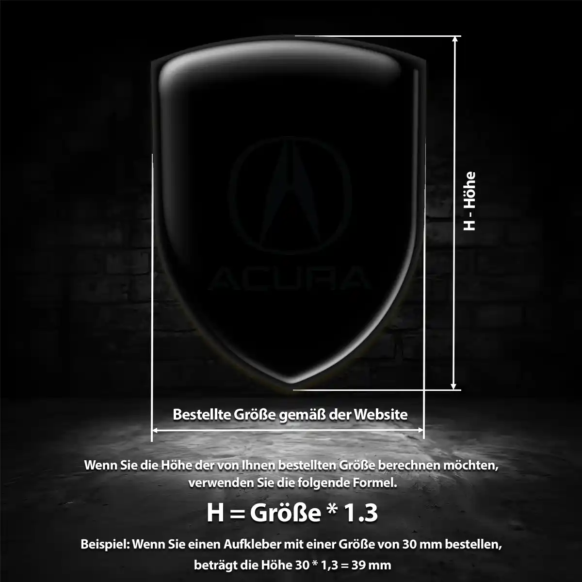 Acura Wappen Emblem Aufkleber Auto Exterieurdesign