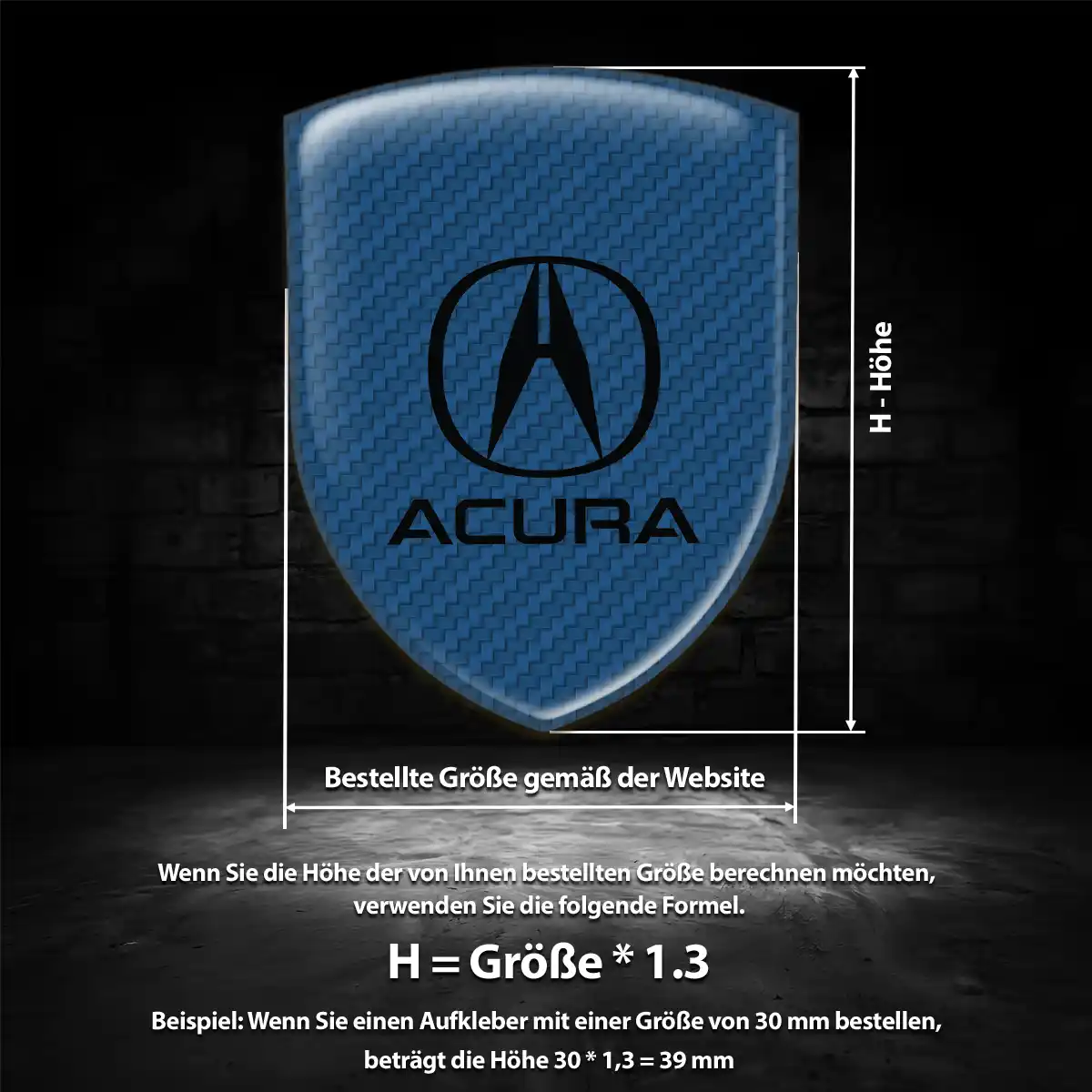 Acura Wappen Emblem Aufkleber Auto Hohe Qualität