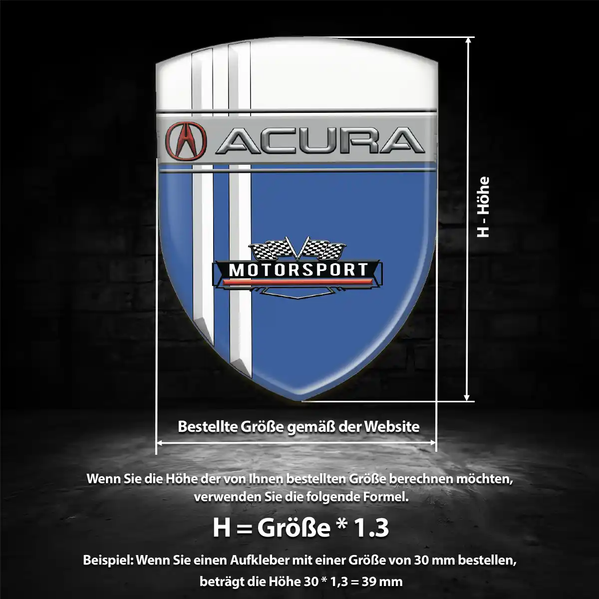 Acura Wappen Emblem Aufkleber Auto Interieurdesign
