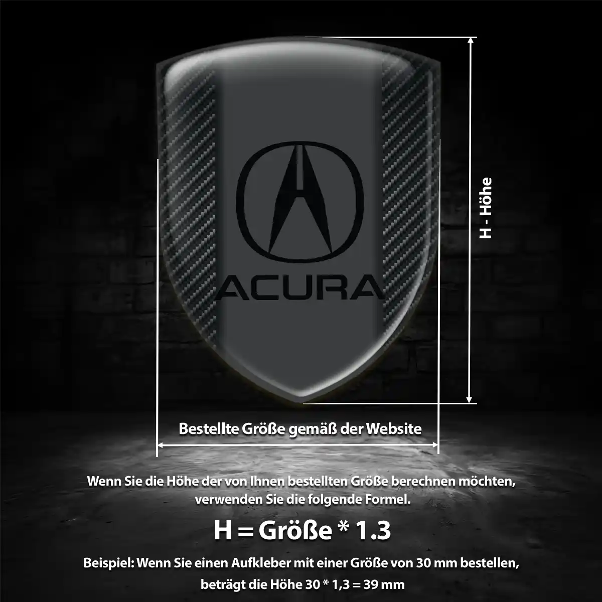 Acura Wappen Emblem Aufkleber Auto Premiumqualität