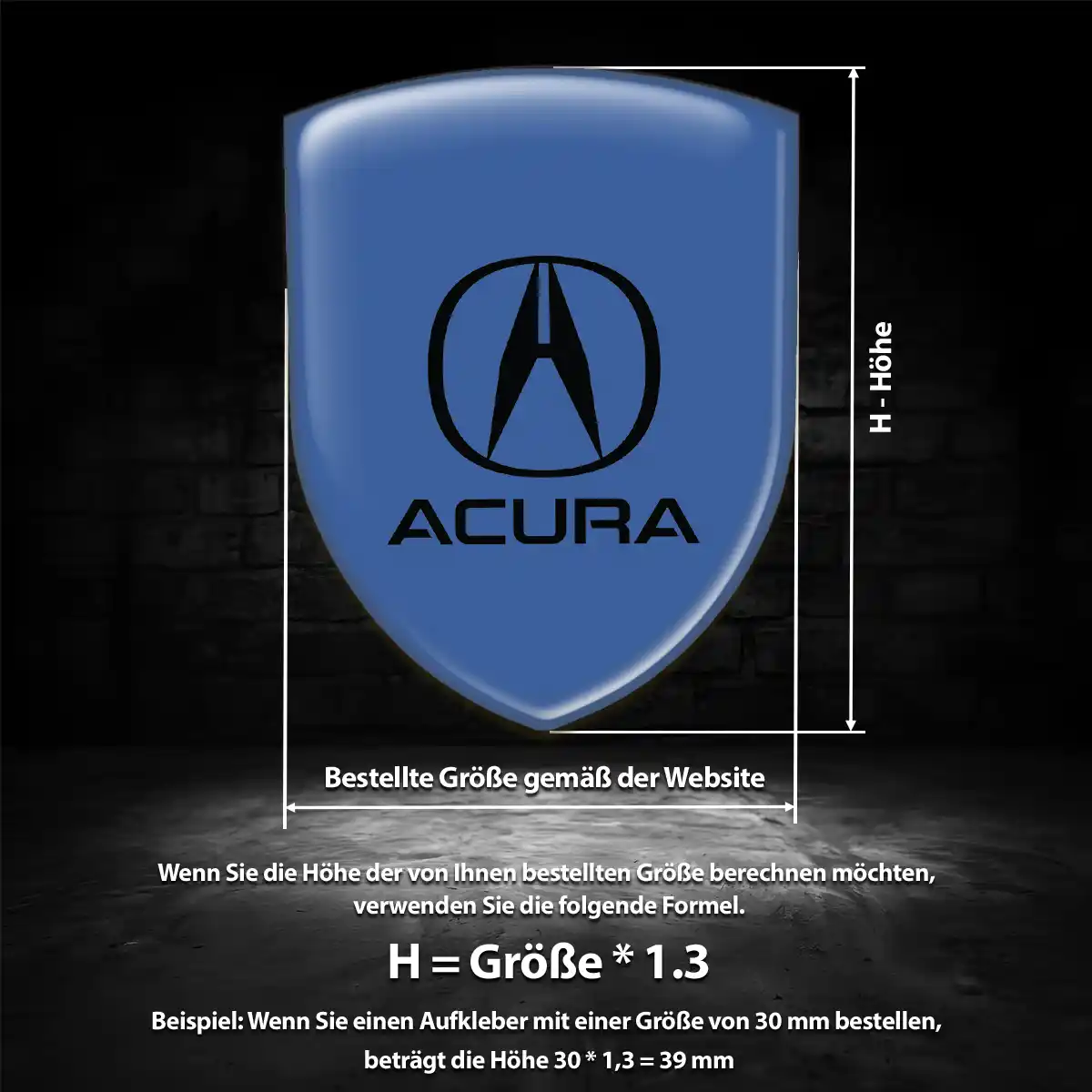 Acura Wappen Emblem Aufkleber Limitierte Auflage