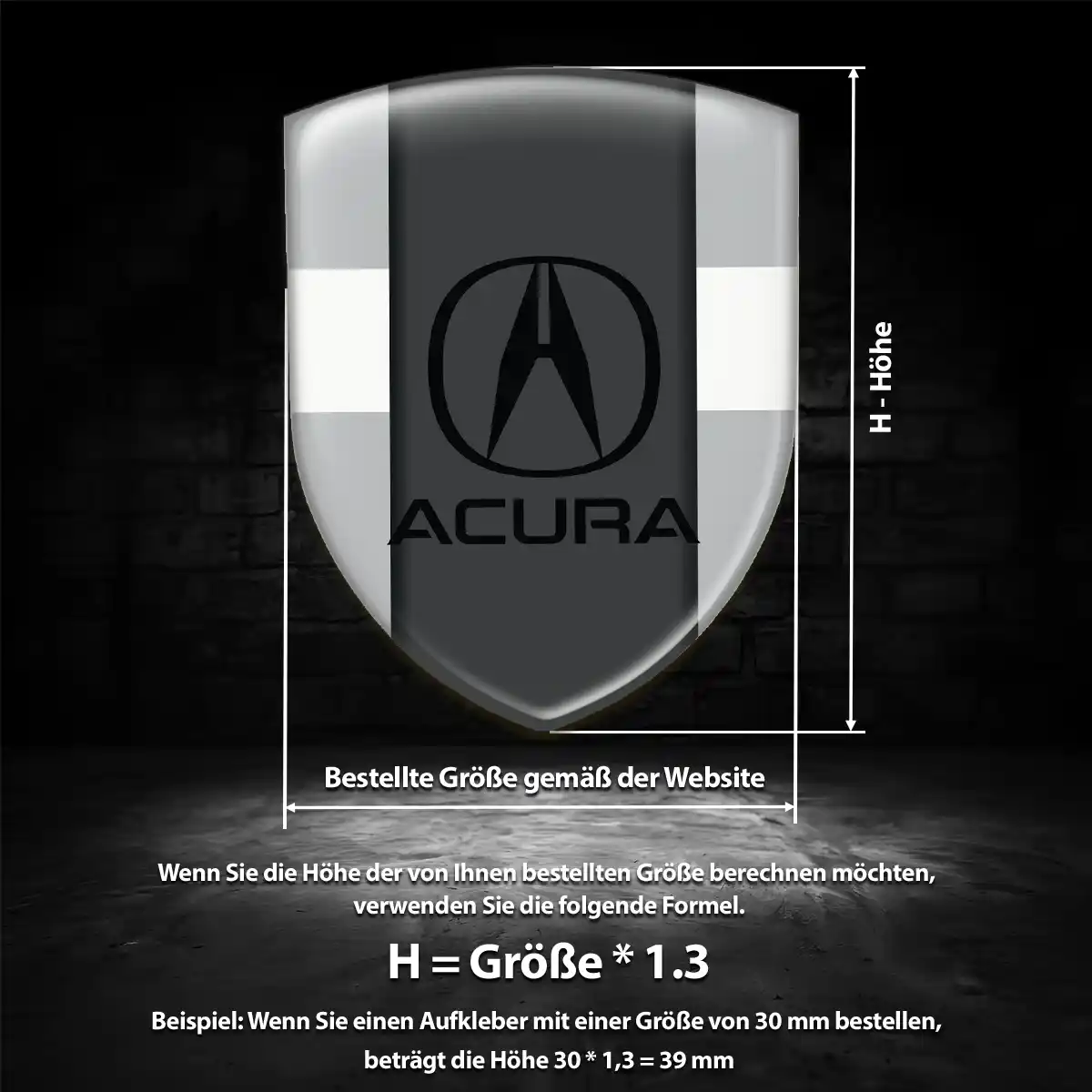 Acura Wappen Emblem Aufkleber Stilvolles Design