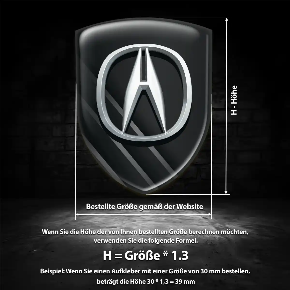 Acura Wappen Emblem Auto Interieurdesign