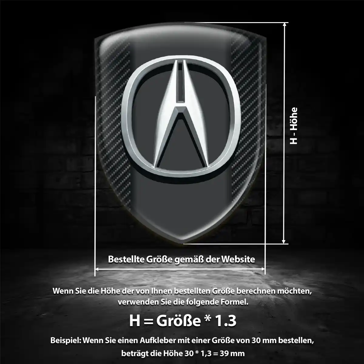 Acura Wappen Emblem Exterieurdesign