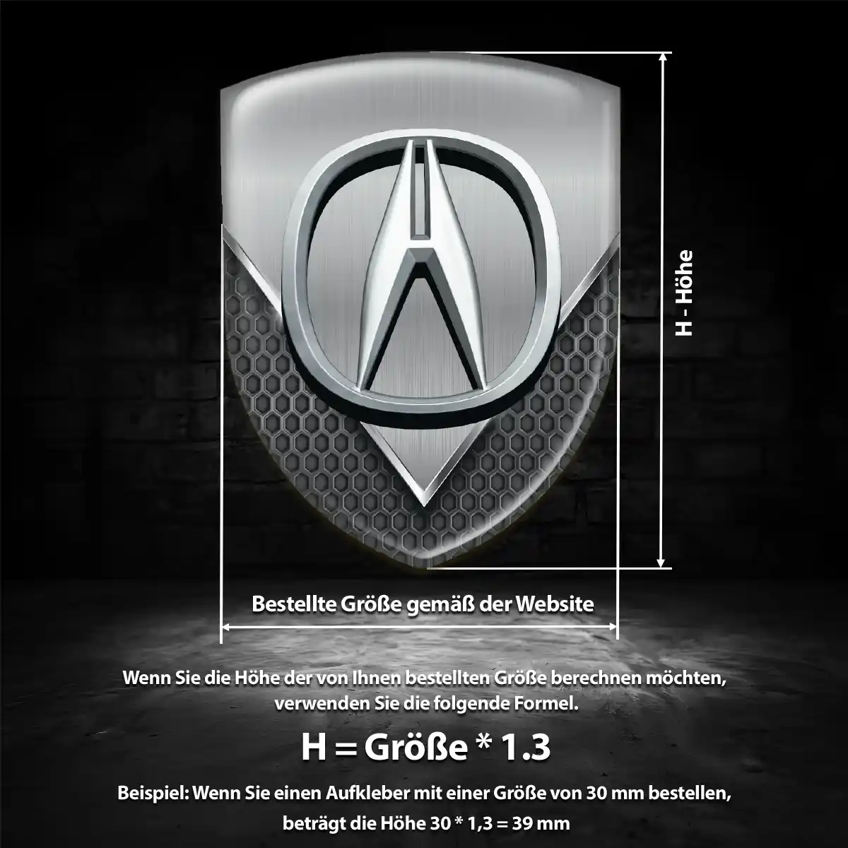 Acura Wappen Emblem Hohe Qualität